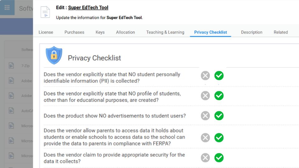 School data privacy checklist